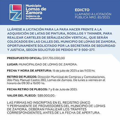Licitaciones Sin datos  